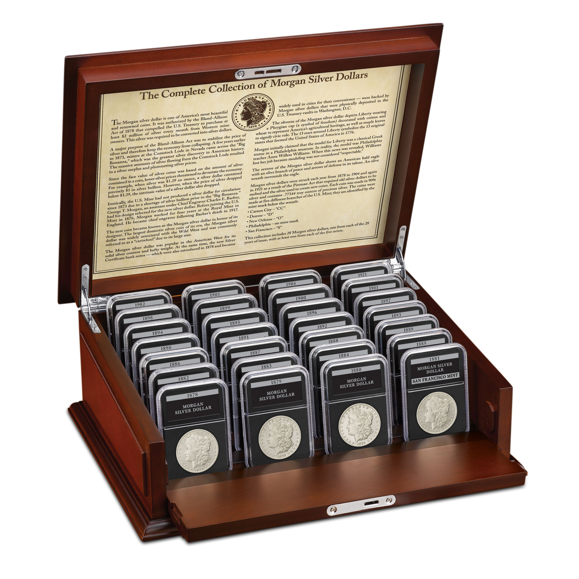 ⏰Limited Offer🔥【Complete Collection】1878-1921 Morgan Silver Dollar Se