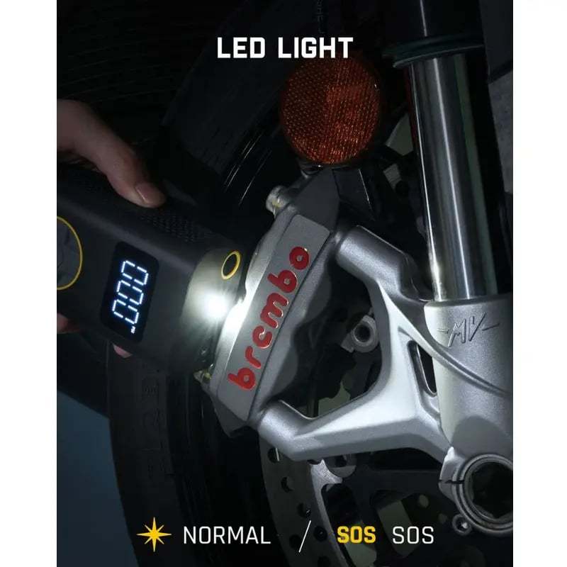 🔥Portable Tire Inflator - Smart ON/OFF Hose Design