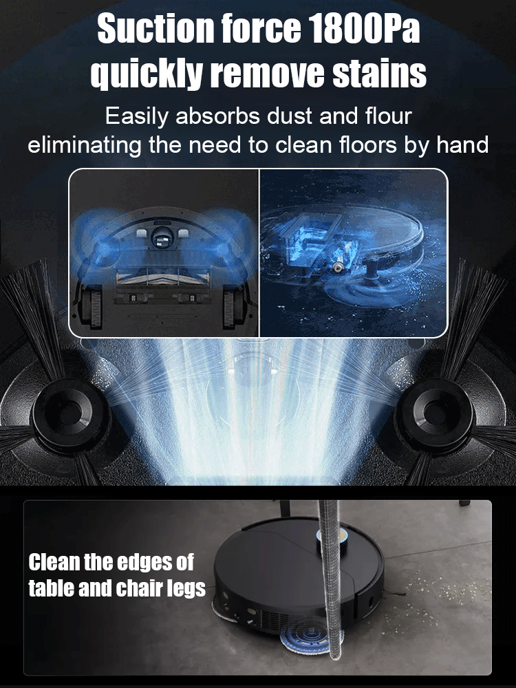 Sweep, vacuum and mop three-in-one, with a sterilization rate of up to 99.9%