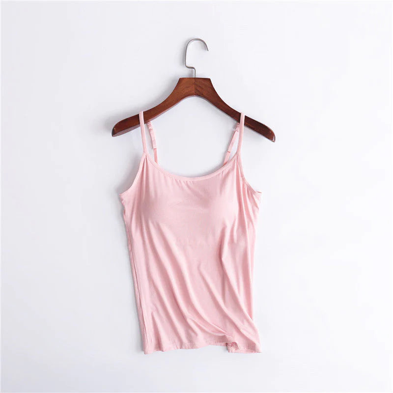 ??LAST DAY SALE 50% OFF - Loose-fitting Tank Top With Built-in Bra??BUY 3 PAY 2 (CODE: A7)