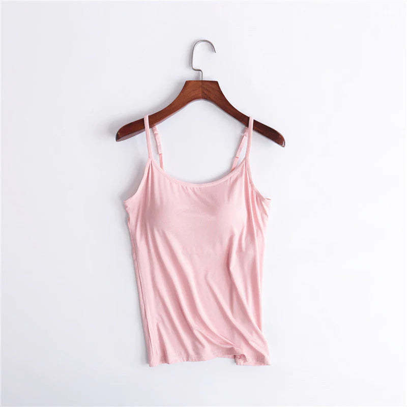 ??LAST DAY SALE 50% OFF - Loose-fitting Tank Top With Built-in Bra??BUY 3 PAY 2 (CODE: A7)