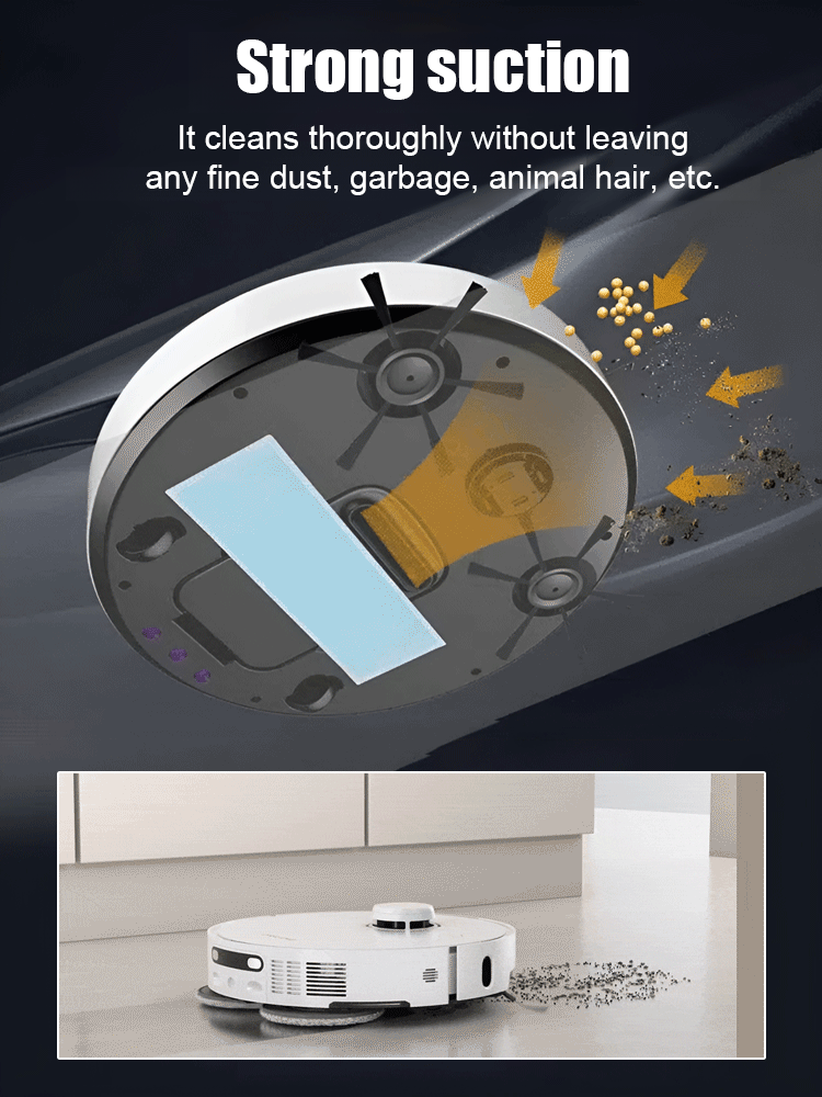 Sweep, vacuum and mop three-in-one, with a sterilization rate of up to 99.9%