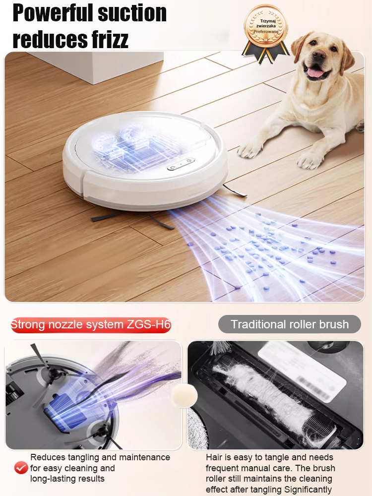 Sweep, vacuum and mop three-in-one, with a sterilization rate of up to 99.9%