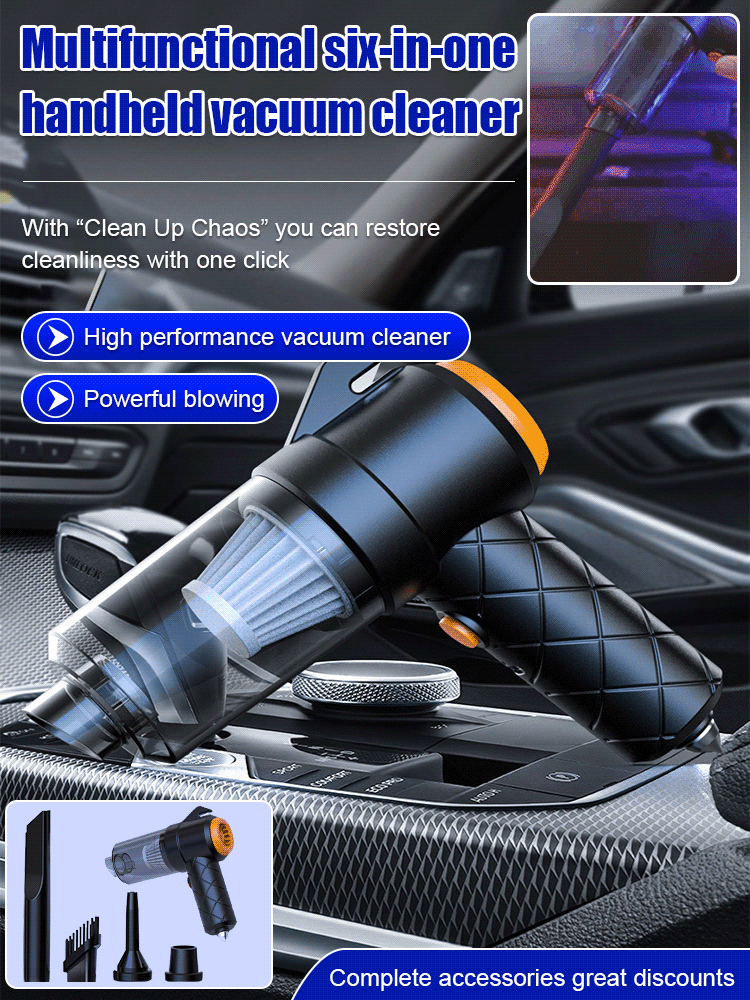 6-in-1 Wireless Powerful Car Vacuum Cleaner
