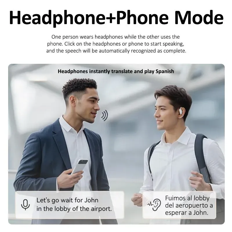 🔥Last Day 75% OFF🎧AI Translator On-Ear Bluetooth Headset