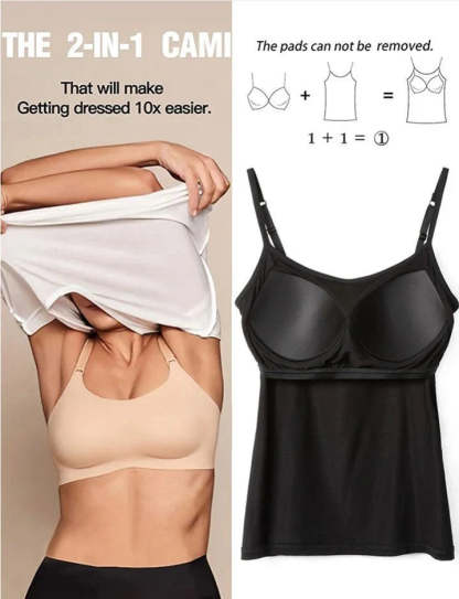 ??LAST DAY SALE 50% OFF - Loose-fitting Tank Top With Built-in Bra??BUY 3 PAY 2 (CODE: A7)