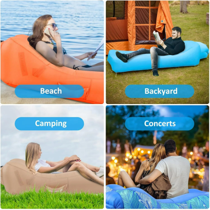 💝Summer Hot Sale💝Buy 2 Get 2 Free🏊Inflatable Lounger Air Sofa with Sun-Shade Tent