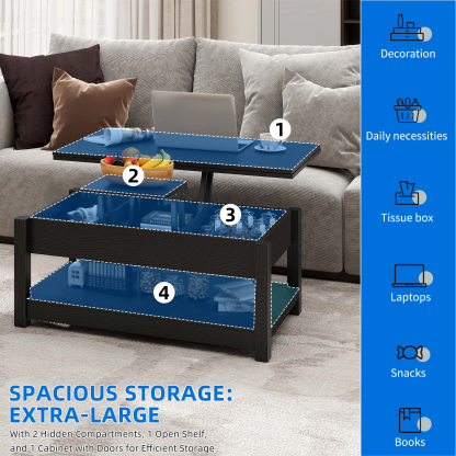 🎉Last day clearance sale💝Buy 2 Get 2 Free ✨3 in 1 Multi-Function Lift Top Coffee Tables with Storage