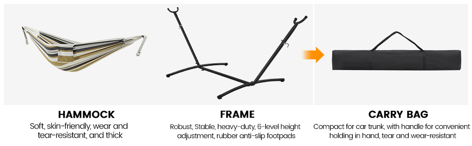 Double Hammock and Stand Set