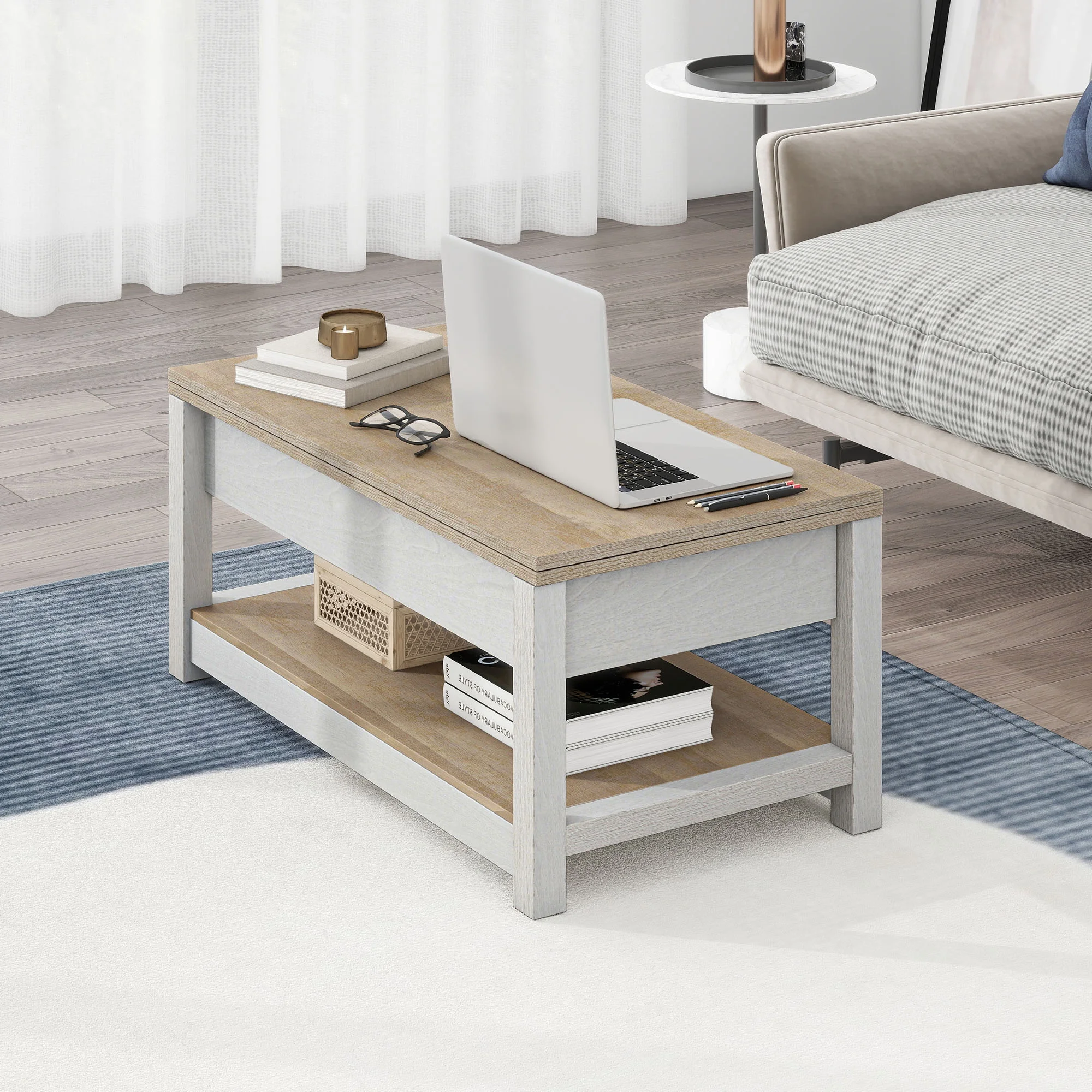 🎉Last day clearance sale💝Buy 2 Get 2 Free ✨3 in 1 Multi-Function Lift Top Coffee Tables with Storage