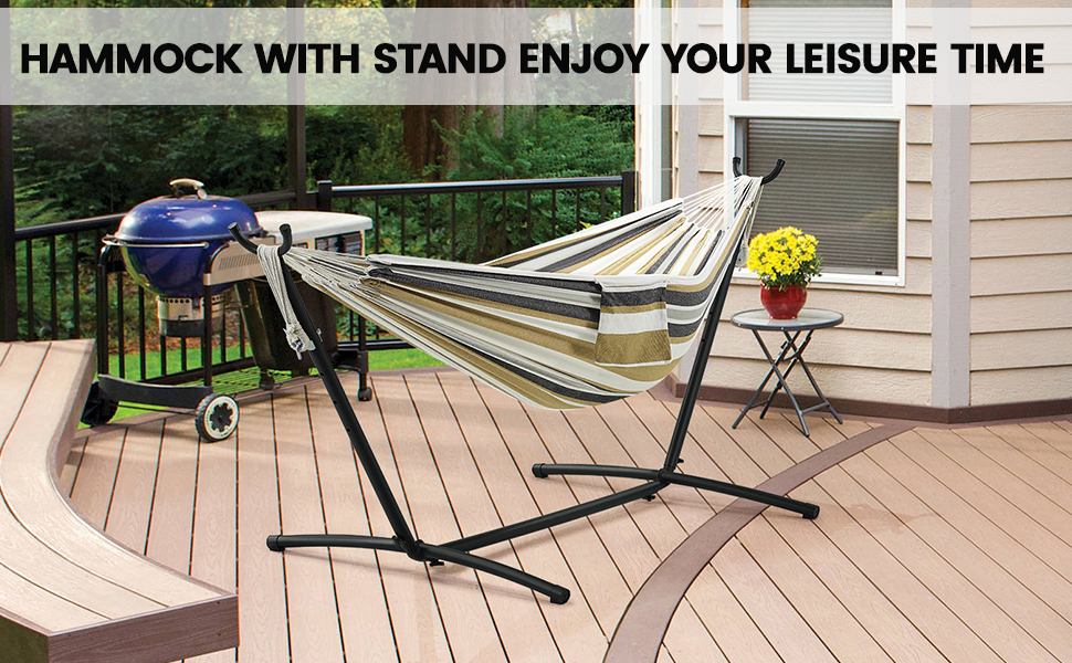 Double Hammock and Stand Set