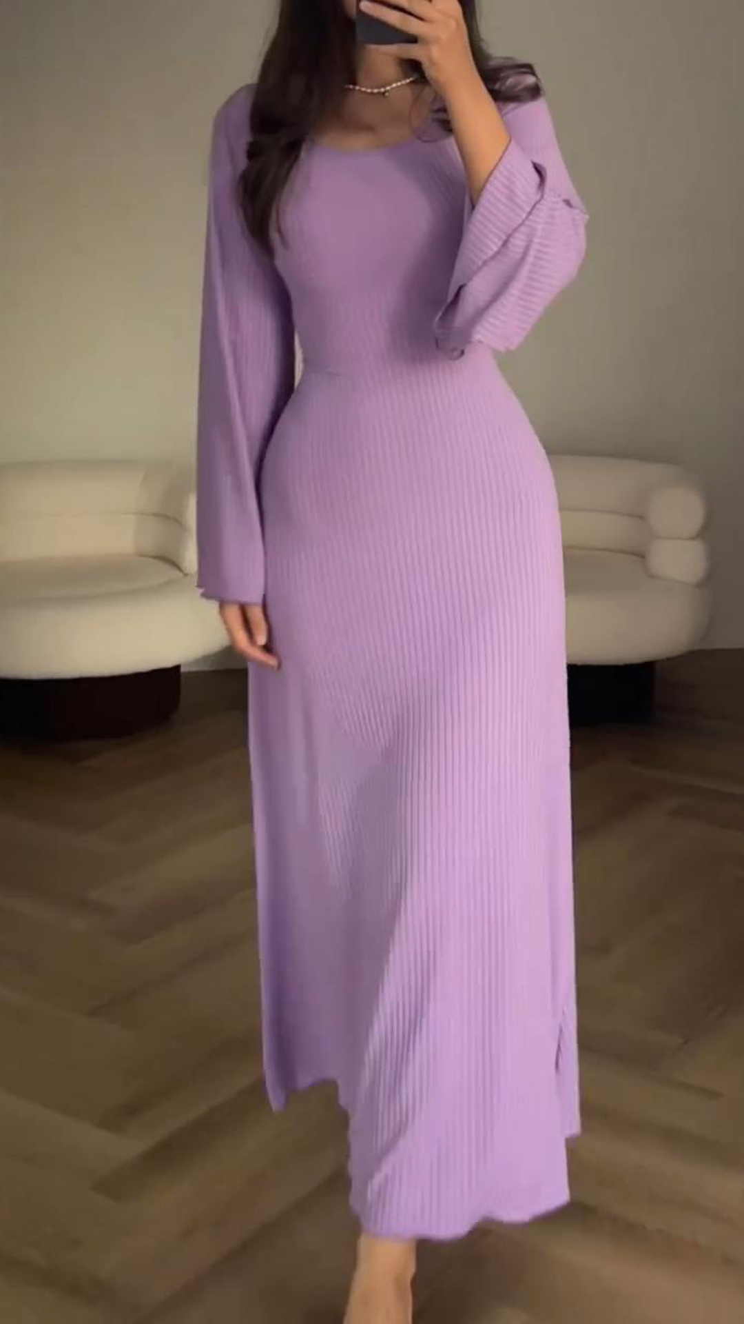 Soft Knited Slim Fit Maxi Dress