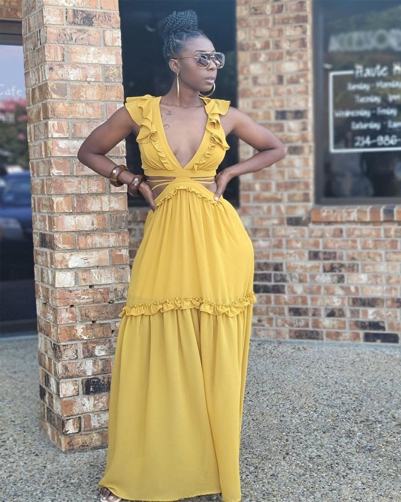 Ruffled Versailles Maxi Dress