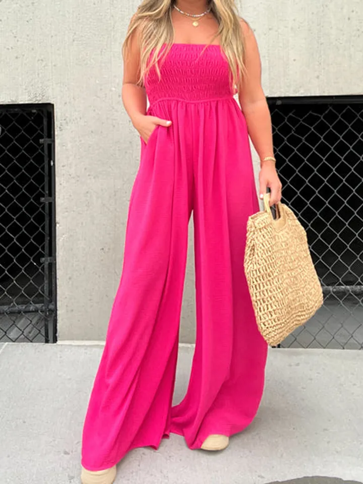 2023 SMOCKED BODICE JUMPSUIT (BUY 2 FREE SHIPPING)