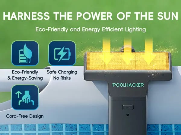 Product Introduction of Poolhacker Poolside Solar light, Solar Light for Swimming Pool, above ground pool and In ground Pool Decorative Lighting 8