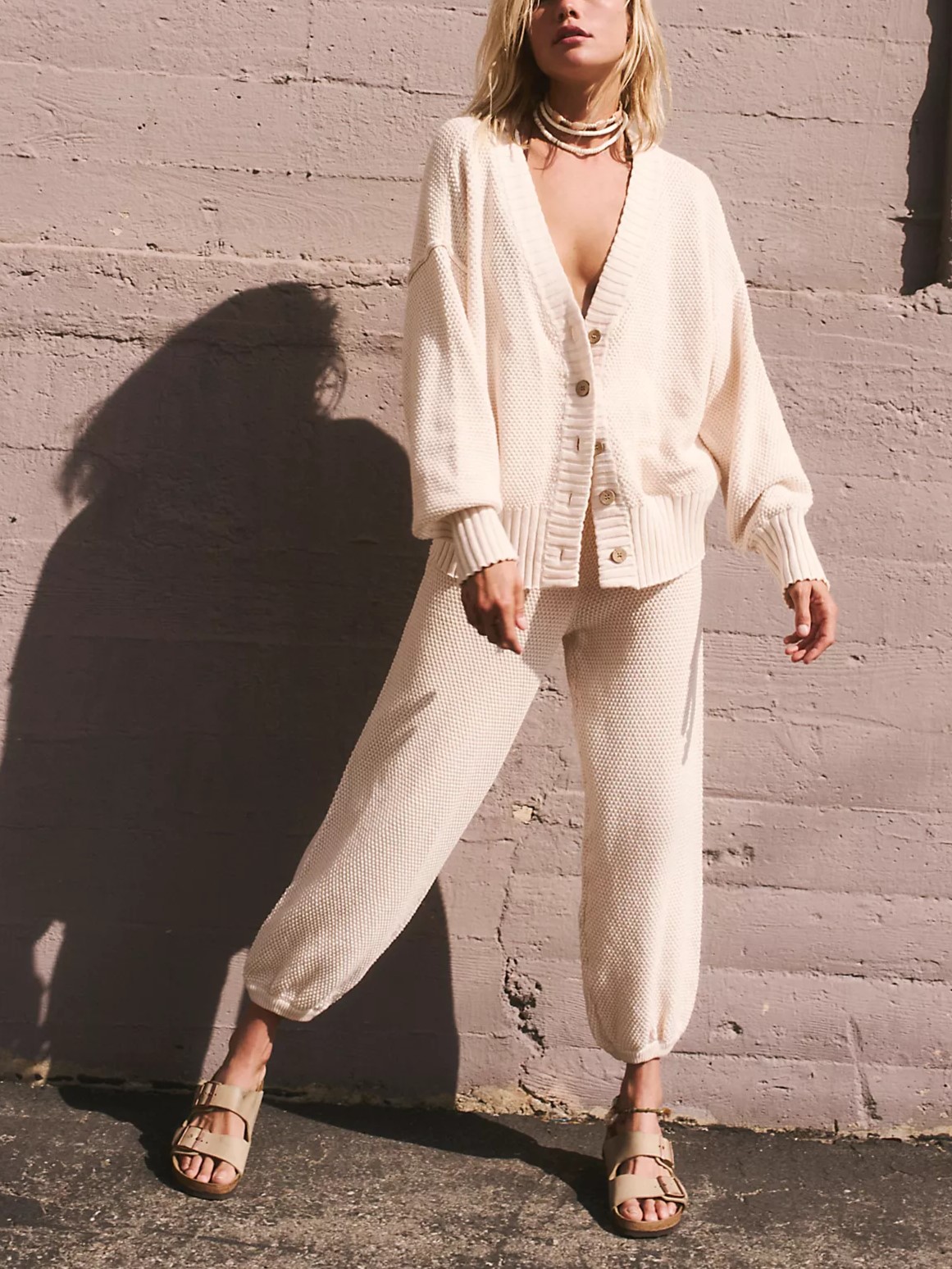 Women Long Sleeve Button Down Cardigan Sets