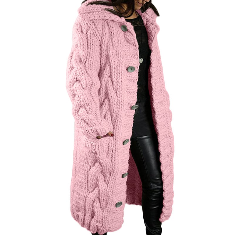 2022 Hand-Knitted Thick-Line Jumper Coat-boocean.com