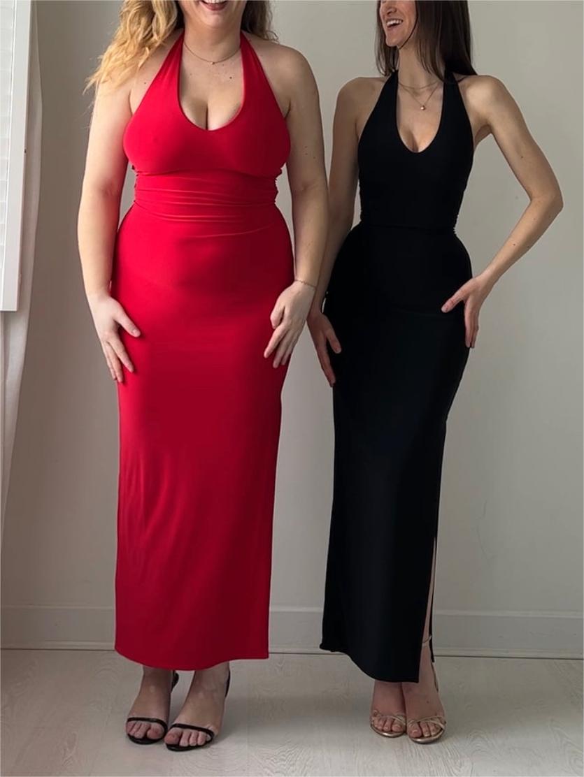 Women's Halter Maxi Dress (Buy 2 Free Shipping)-Pink Laura