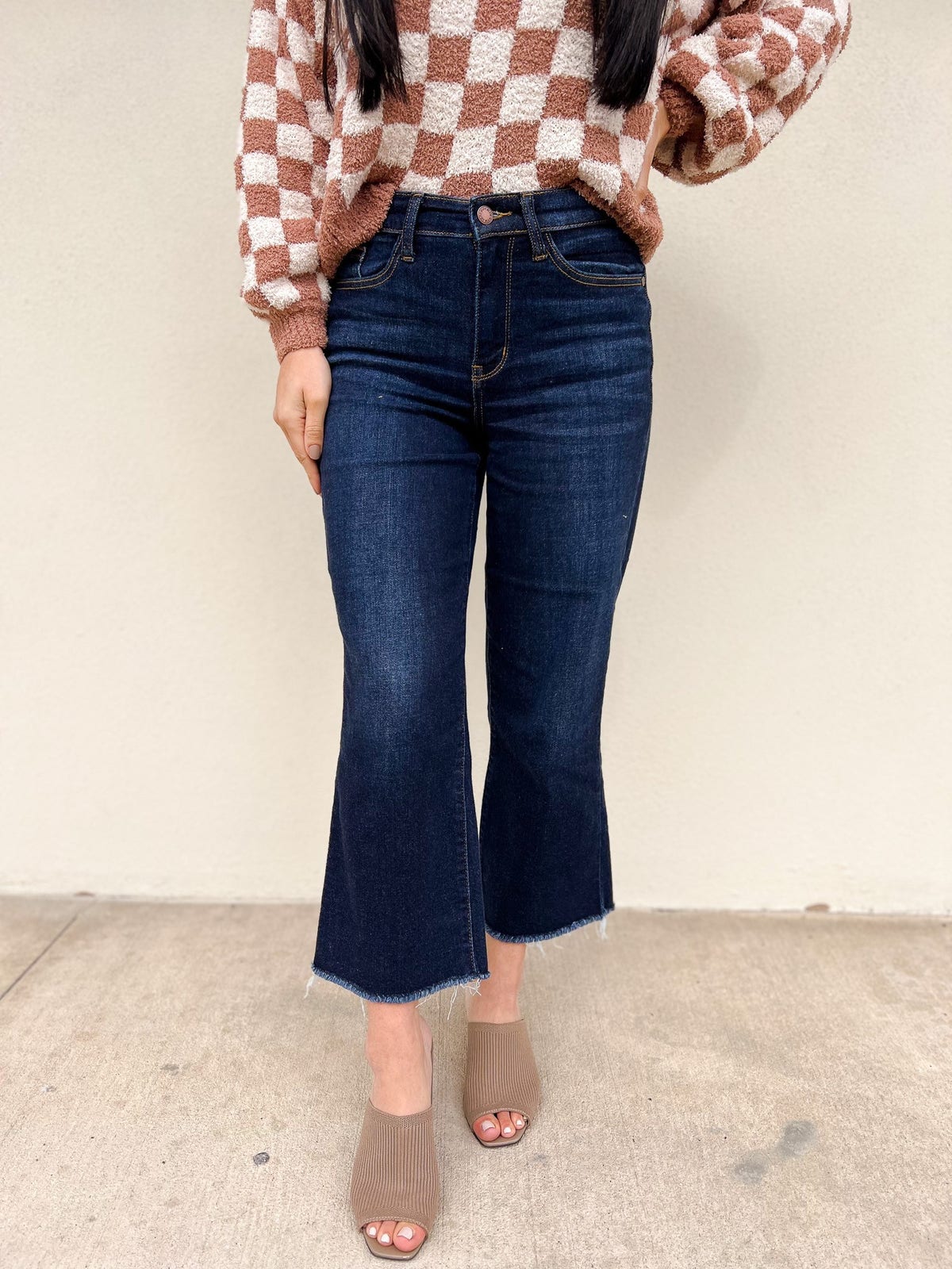 Simple & Obsessed High Rise Wide Leg Crop Jeans