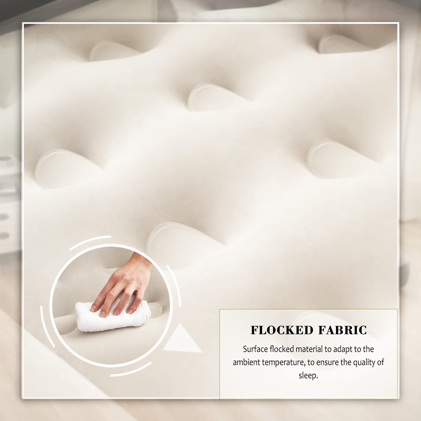 Inflatable Air Mattress with a Headboard And Pillows