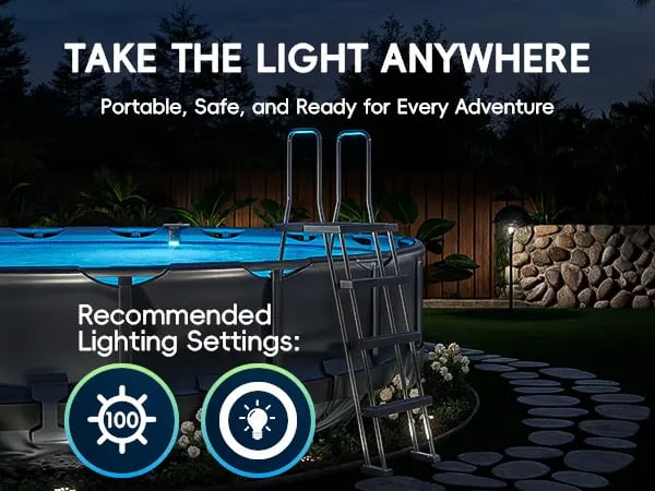Product Introduction of Poolhacker Poolside Solar light, Solar Light for Swimming Pool, above ground pool and In ground Pool Decorative Lighting 6