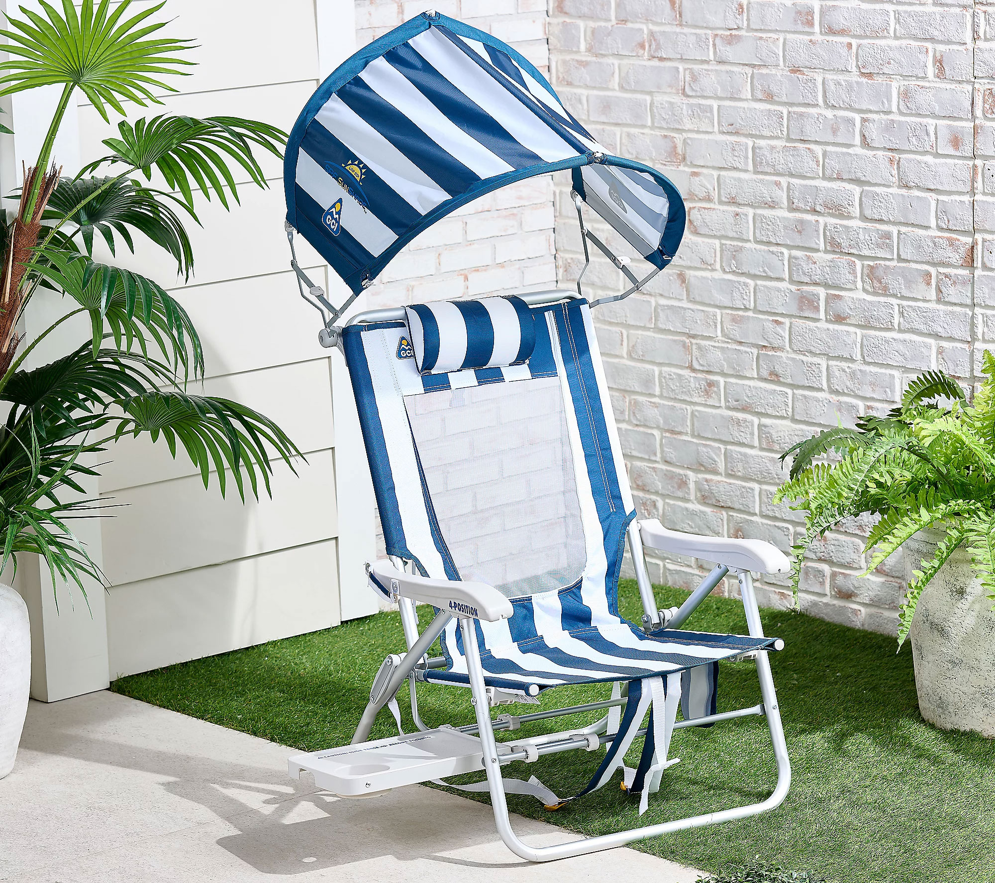 💝Buy 2 Get 2 Free💥GCI Outdoor Big Surf Beach Chair with Tray & Sunshade