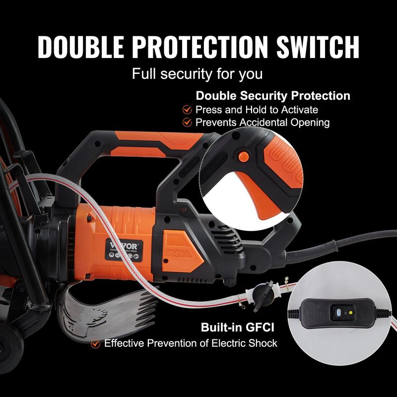 Electric Concrete Saw, 16 in, 3200 W 15 A Motor Circular Saw Cutter with Max