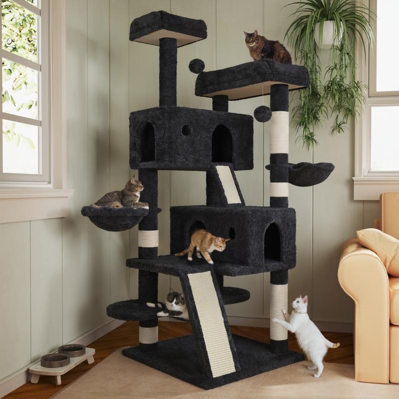 MUTICOR 66 Inches Multi-Level Large Cat Tree Tower