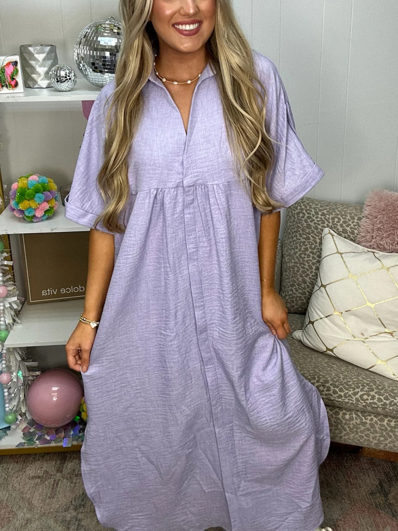 Loose Casual Short Sleeve Shirt Dress
