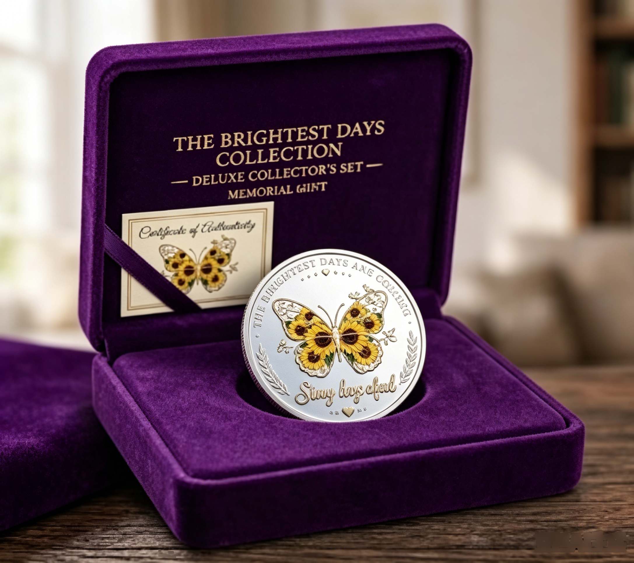  SUNFLOWER & BUTTERFLY HOPE COIN 