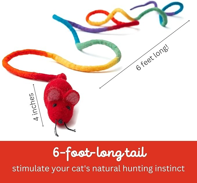 LAST DAY 49% OFF🐀🐱 Wool Mouse Tail Cat Toy