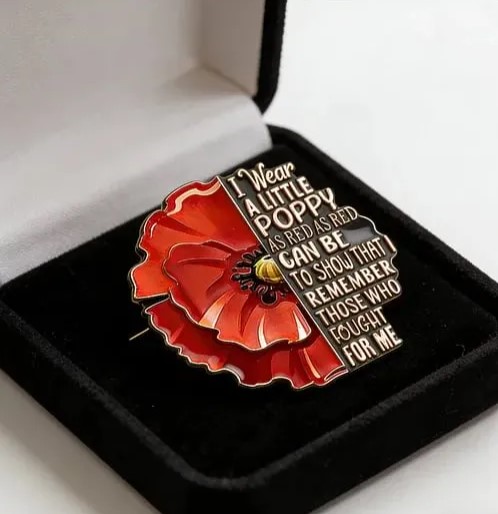 Memorial Day Tribute — Exquisite Poppy Brooch