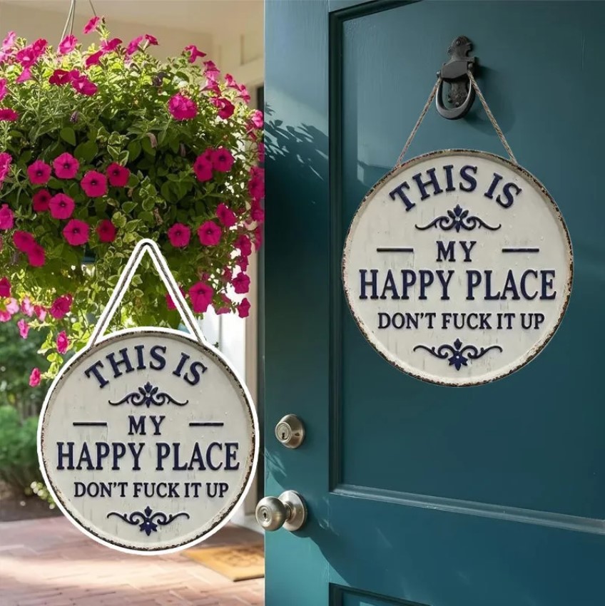 “This Is My Happy Place” Door Sign