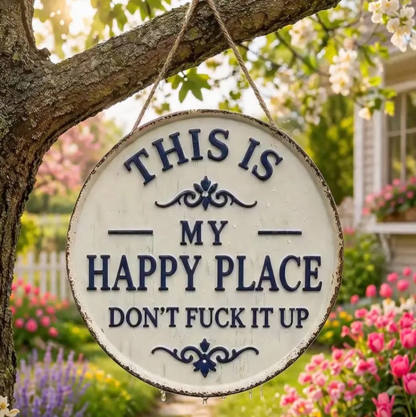 “This Is My Happy Place” Door Sign