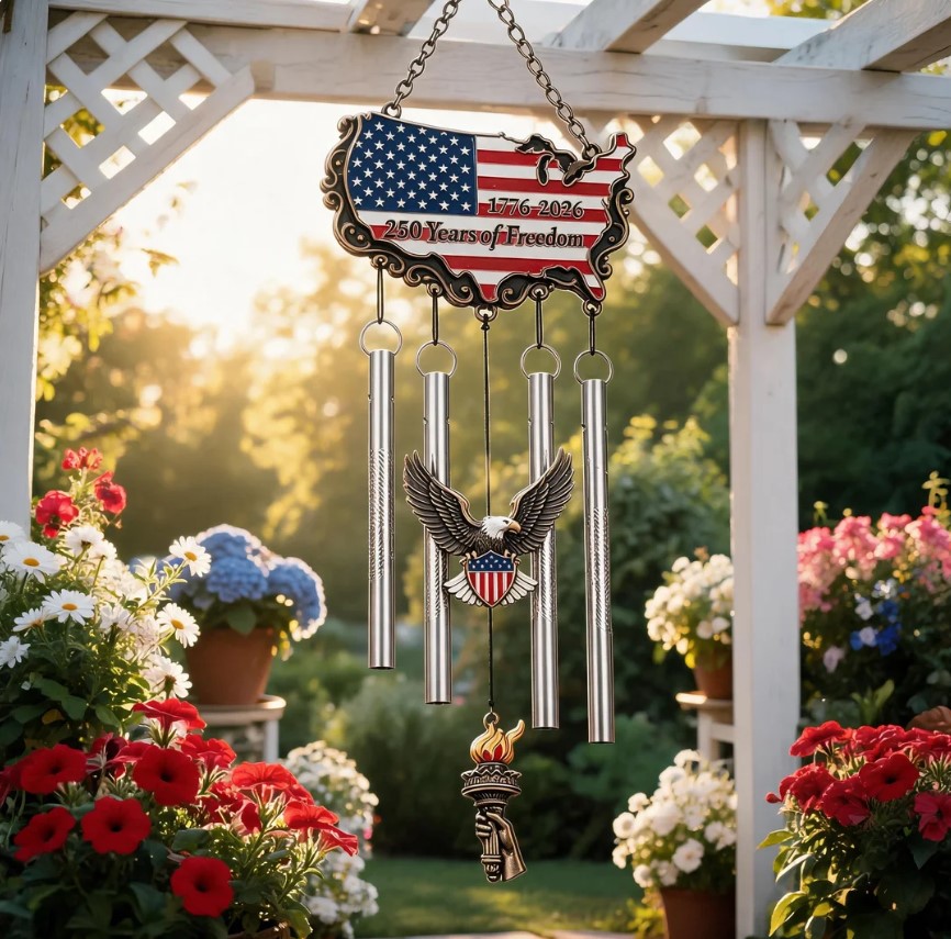 🇺🇸 250 Anniversary Freedom Memorial Wind Chime