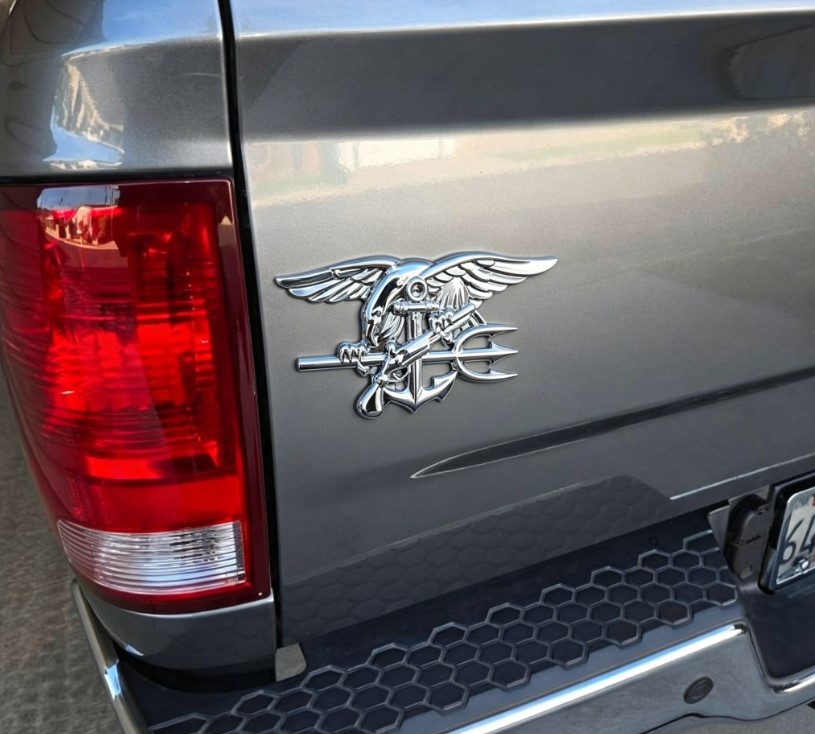 US Navy 250th Anniversary SEAL Trident Metal Car Emblem