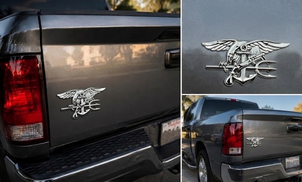 US Navy 250th Anniversary SEAL Trident Metal Car Emblem