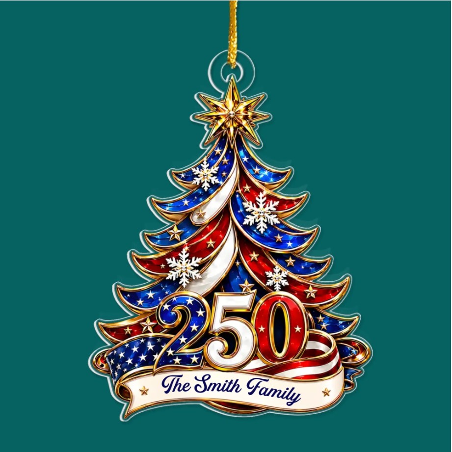 Ornament Patriotic Christmas Tree 250