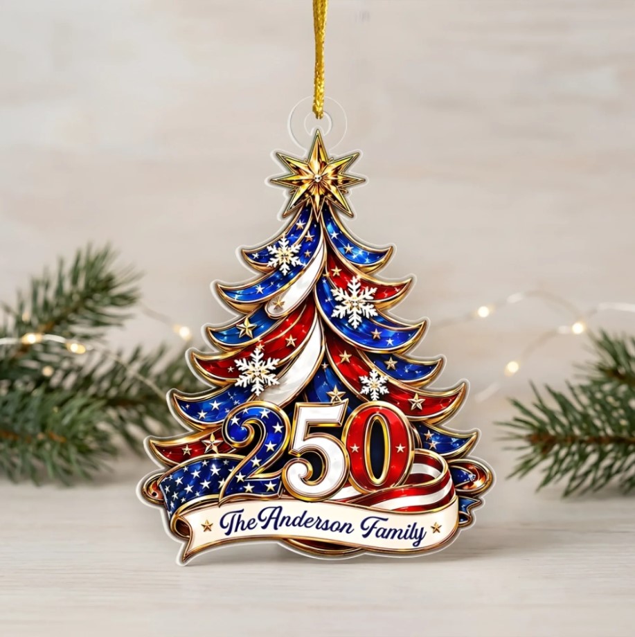 Ornament Patriotic Christmas Tree 250