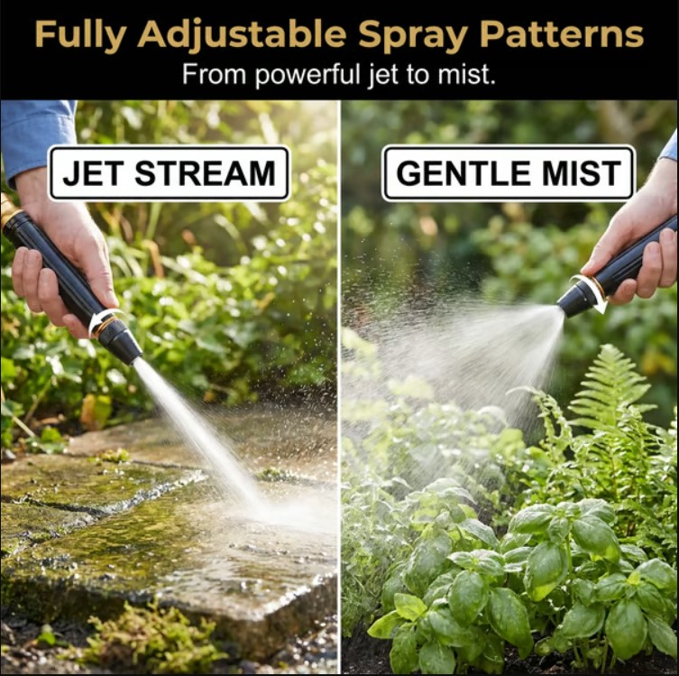 Heavy Duty Adjustable Twist Hose Nozzle Jet Sweeper Nozzle