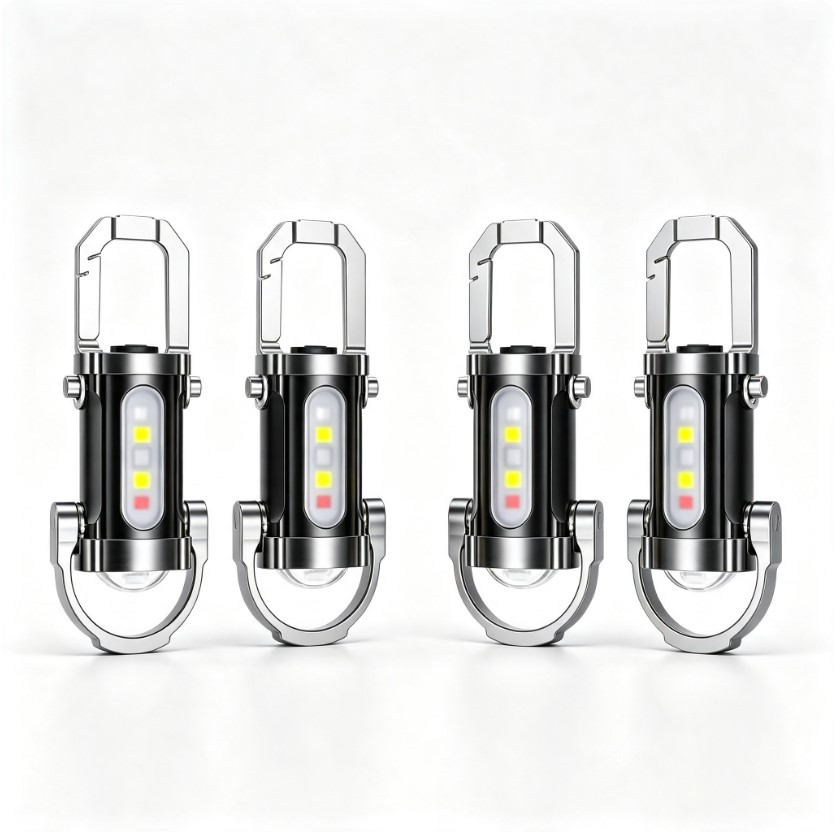 Portable Rechargeable Bright Keychain Flashlight
