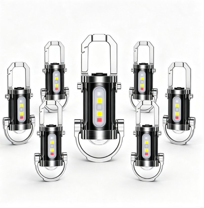 Portable Rechargeable Bright Keychain Flashlight