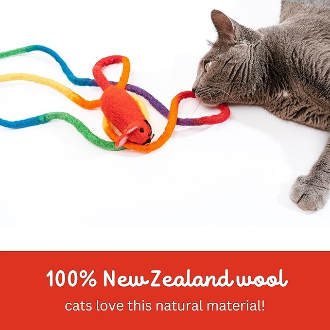 LAST DAY 49% OFF🐀🐱 Wool Mouse Tail Cat Toy