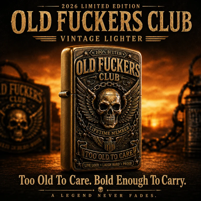 ☠️ Old Fuckers Club Vintage Lighter | 2026 Limited Edition Collectible Metal Lighter