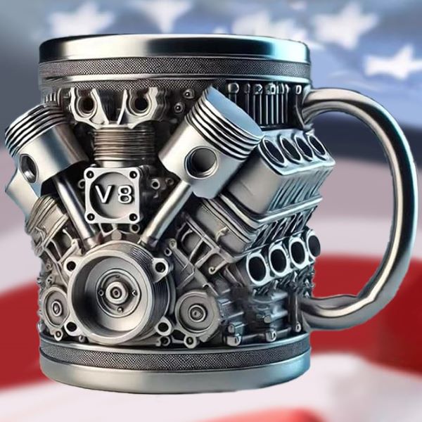 🔥Limited Edition-Last Day 50% OFF🎁V8 Engine Stainless Steel Mug🚚BUY 2 FREE SHIPPING