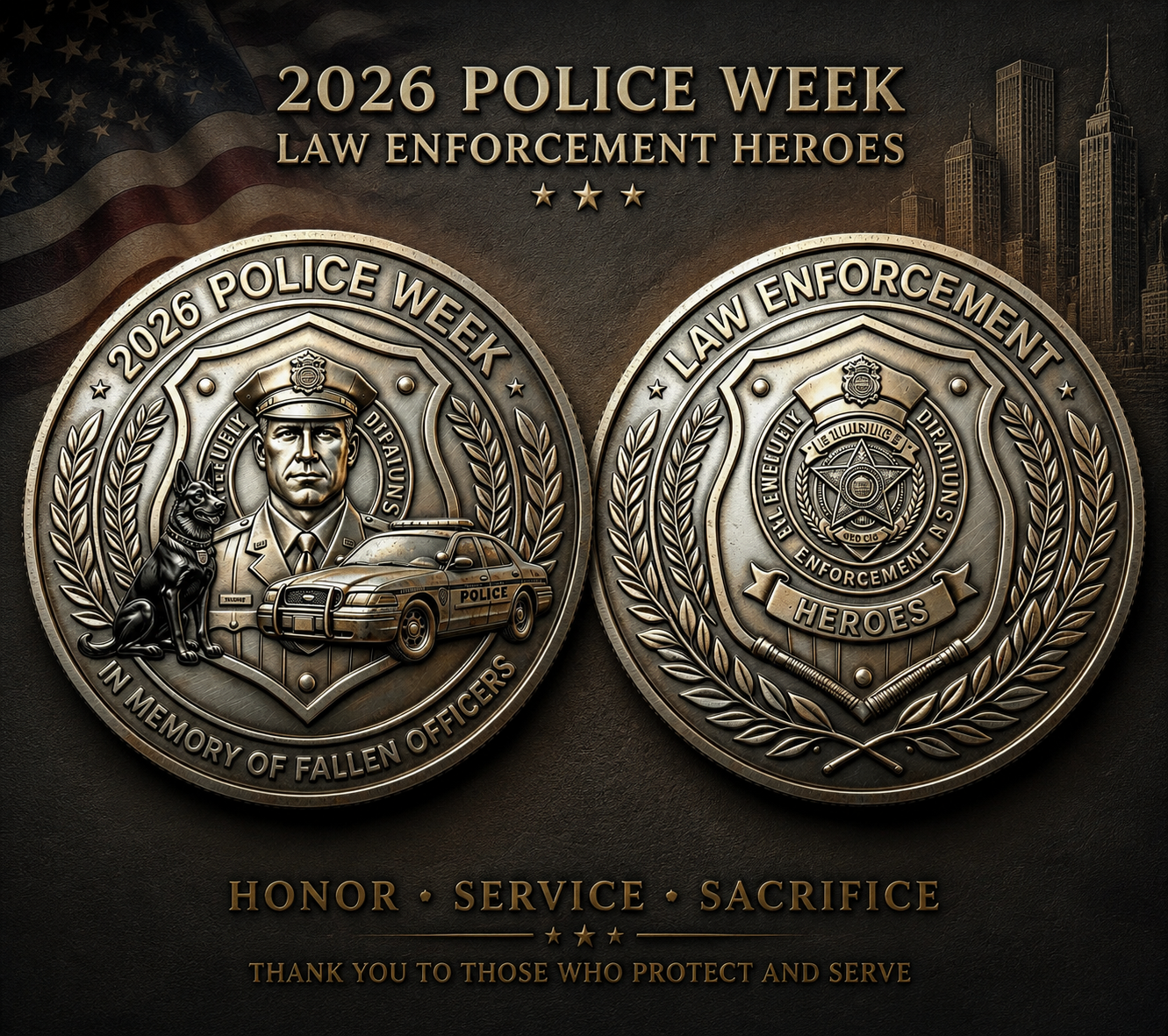 🔥Last Day 49% OFF  - Limited Edition 2026 Police Week Coin: Only 500 Made