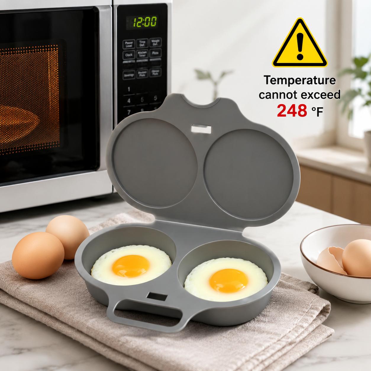 Easy to Clean Microwave Egg Steamer Mold BPA‑Free,Food‑Grade Plastic PP Material - Non-Stick,2 Cup Round Egg Maker, Perfect Shape, Quick Prep, Healthy Cooking Gadget for Kitchens, Easy Egg Cooker Home Egg Boiler Dishwasher-safe Omelette Maker (Dark Gray) Easy to Clean Microwave Egg Steamer Mold BPA‑Free,Food‑Grade Plastic PP Material - Non-Stick,2 Cup Round Egg Maker, Perfect Shape, Quick Prep, Healthy Cooking Gadget for Kitchens, Easy Egg Cooker Home Egg Boiler Dishwasher-safe Omelette Maker (Dark Gray)