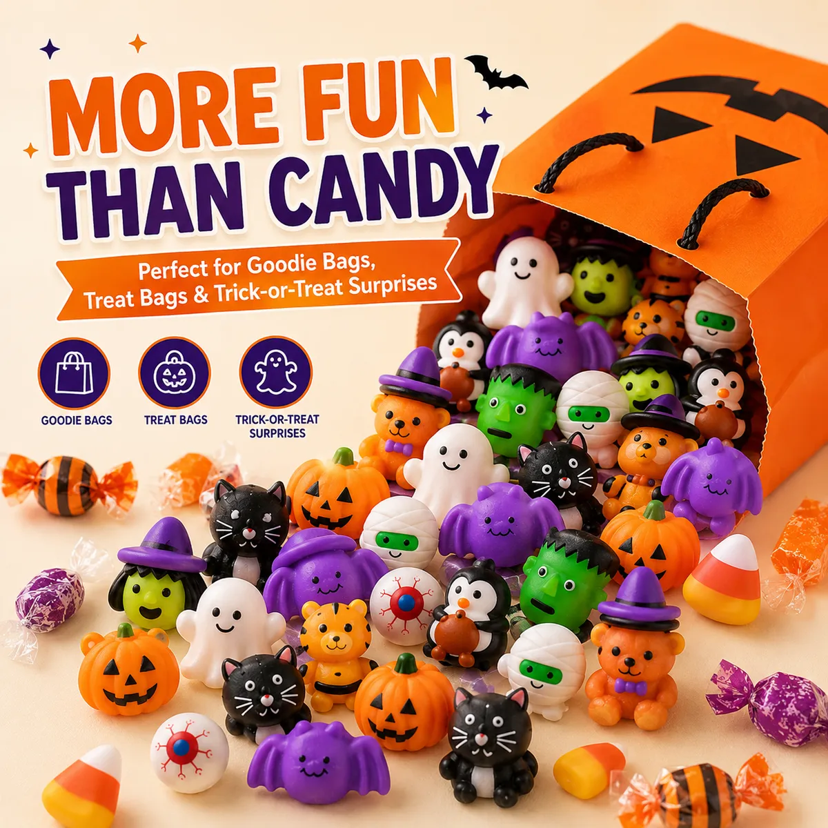 Halloween Mochi Squishy Toys for Party Favors & Spooky Fun 🎃