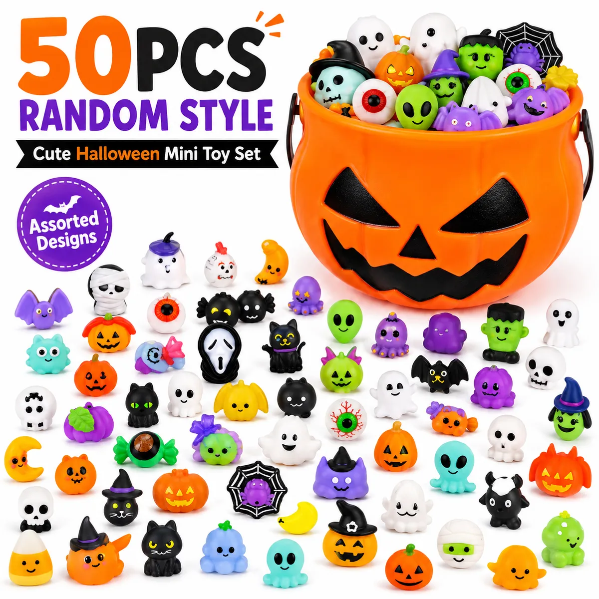 Halloween Mochi Squishy Toys for Party Favors & Spooky Fun 🎃