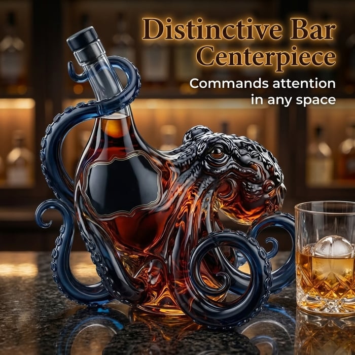 3D Sculpted Octopus Collector's Edition Bottle